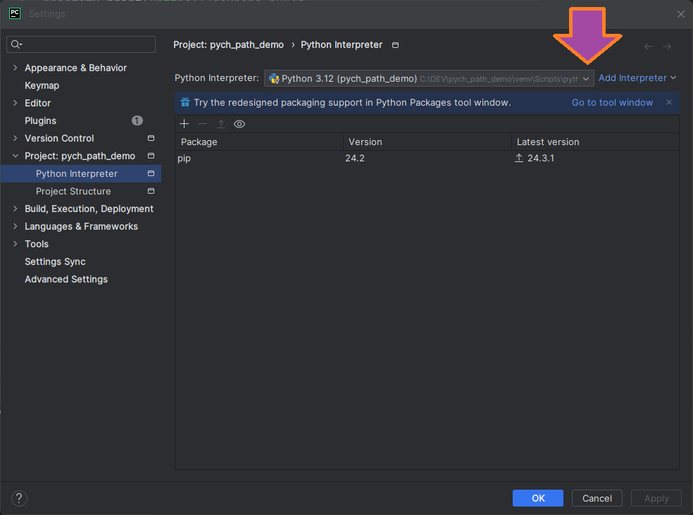 Добавления пути до проекта в PyCharm изображение с сайта www.devhops.ru изображение с сайта www.devhops.ru