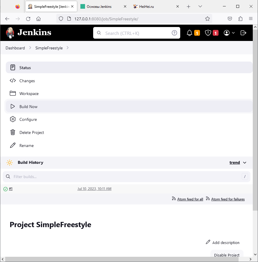 Jenkins Freestyle project bash изображение с сайта www.eth1.ru