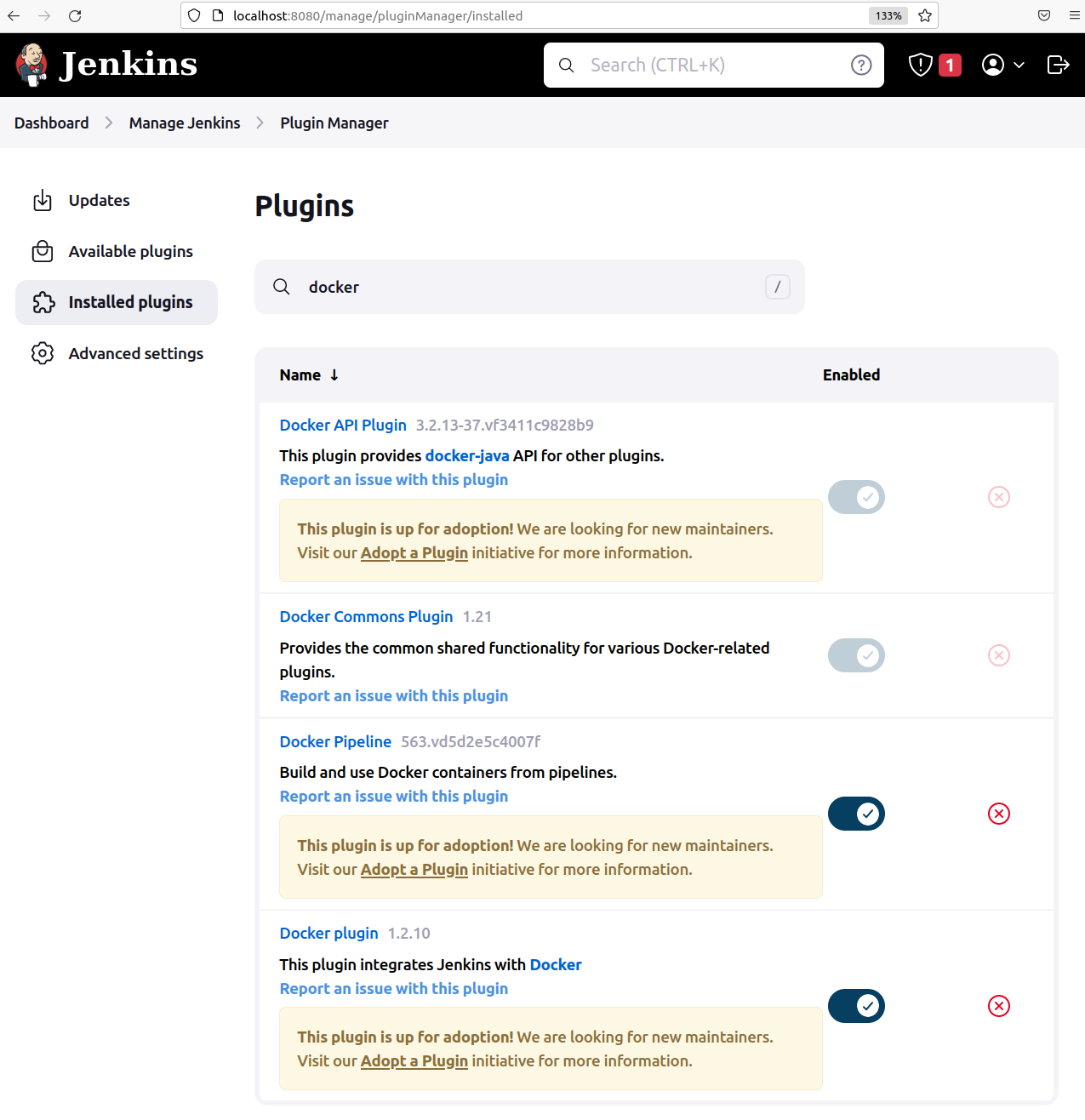 Настройка Jenkins для запуска docker агента изображение с сайта www.eth1.ru