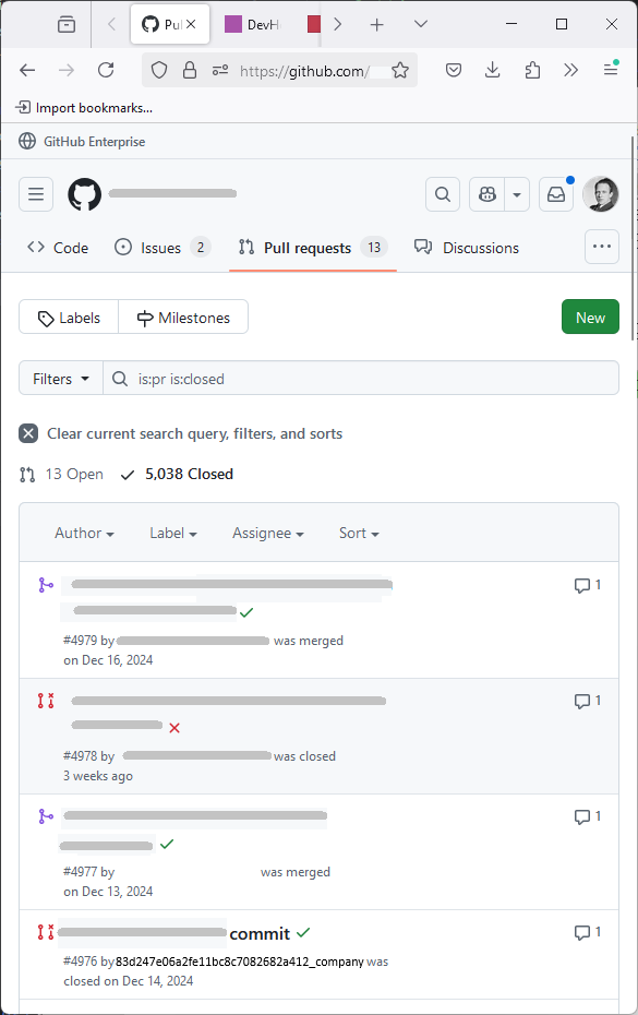 Поиск активности бывшего коллеги в github изображение с сайта www.devhops.ru изображение с сайта www.devhops.ru